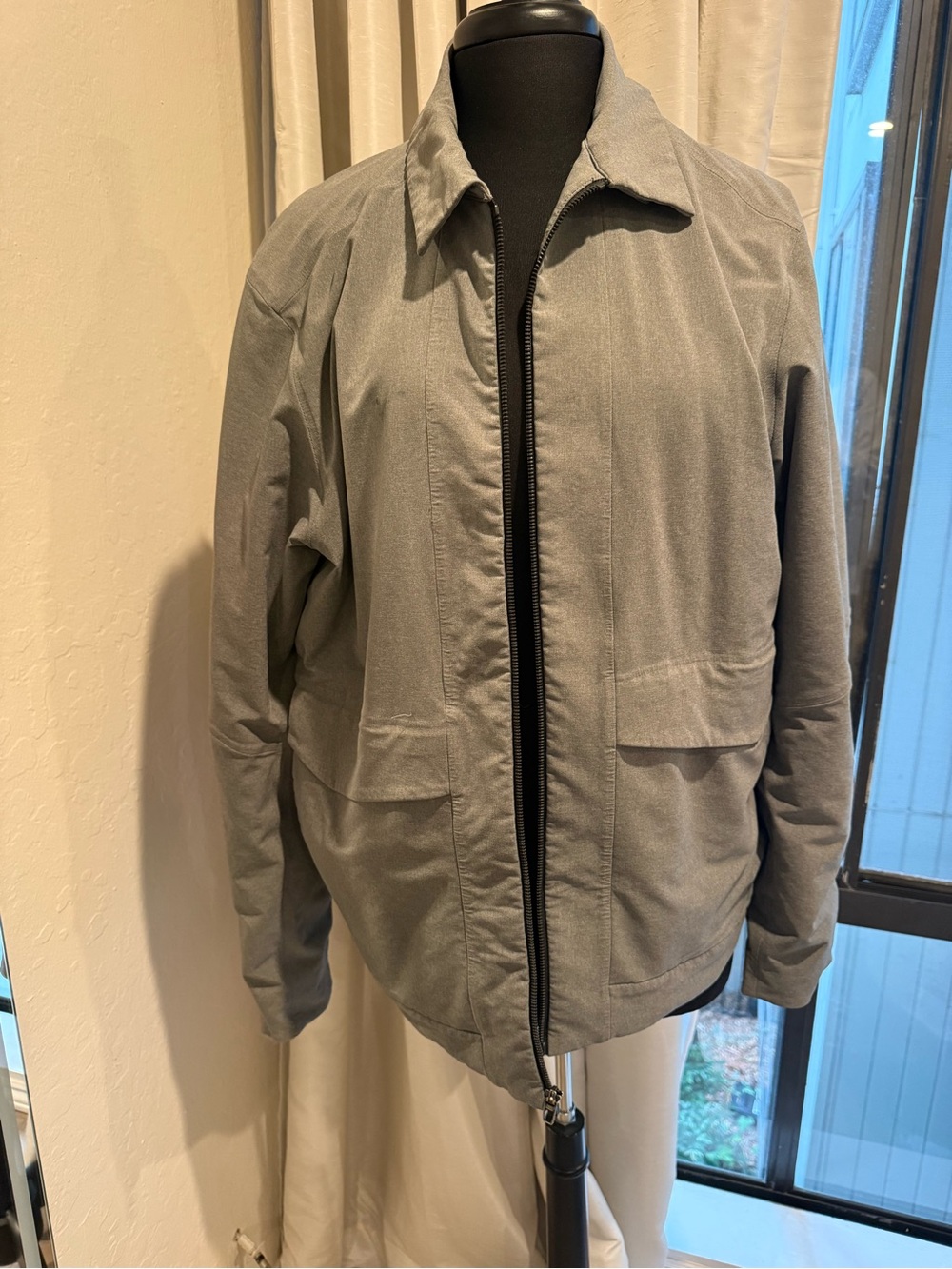 Men's lululemon Gray Zip-Front Casual Jacket L